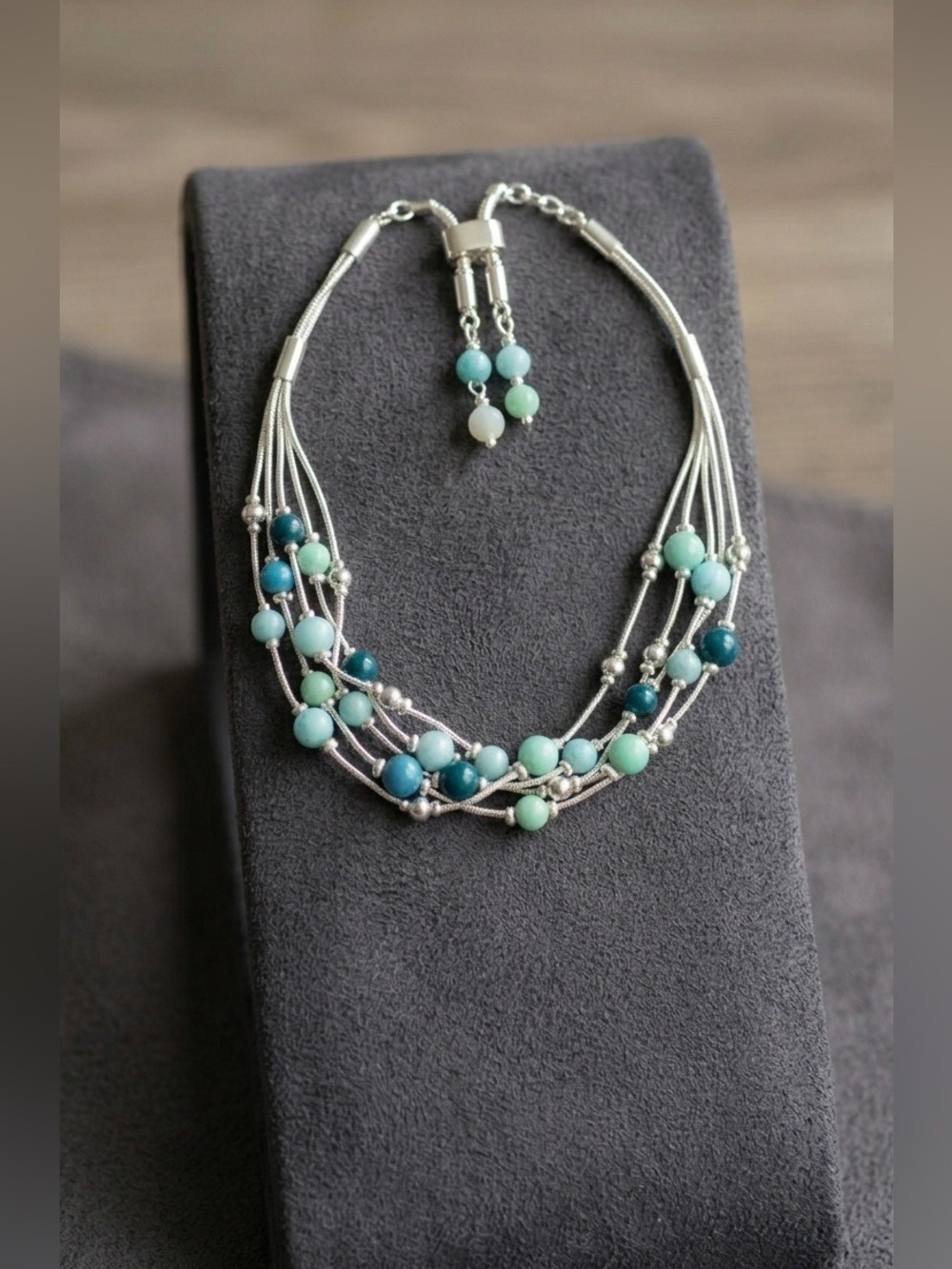 Multi-Strand Turquoise Bead Bracelet 2515